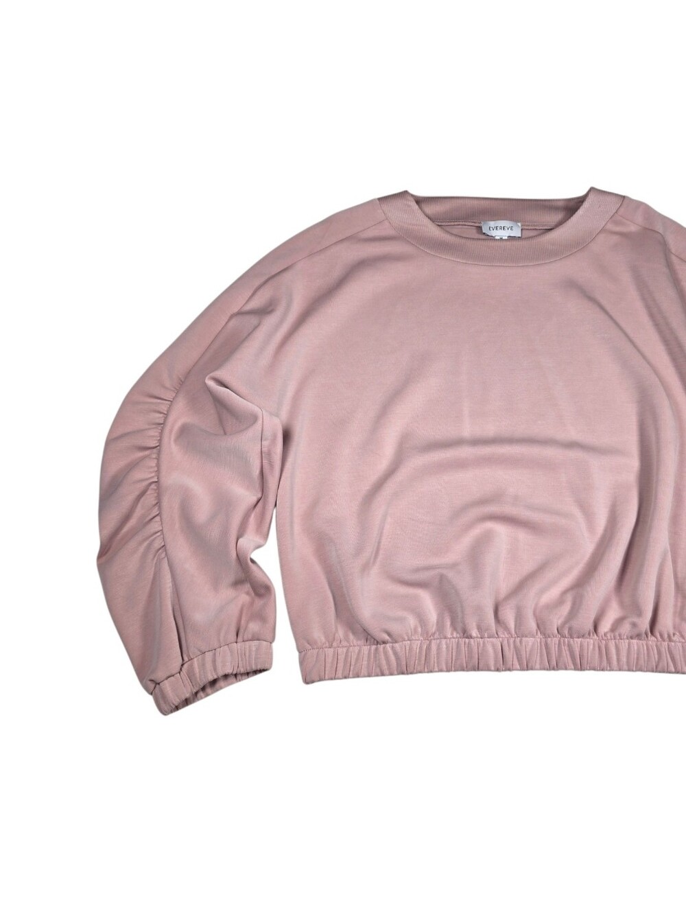 Evereve Women's Mariana Sleek Blush Pink Pullover Crewneck Sweatshirt, Size Med - Picture 2 of 10